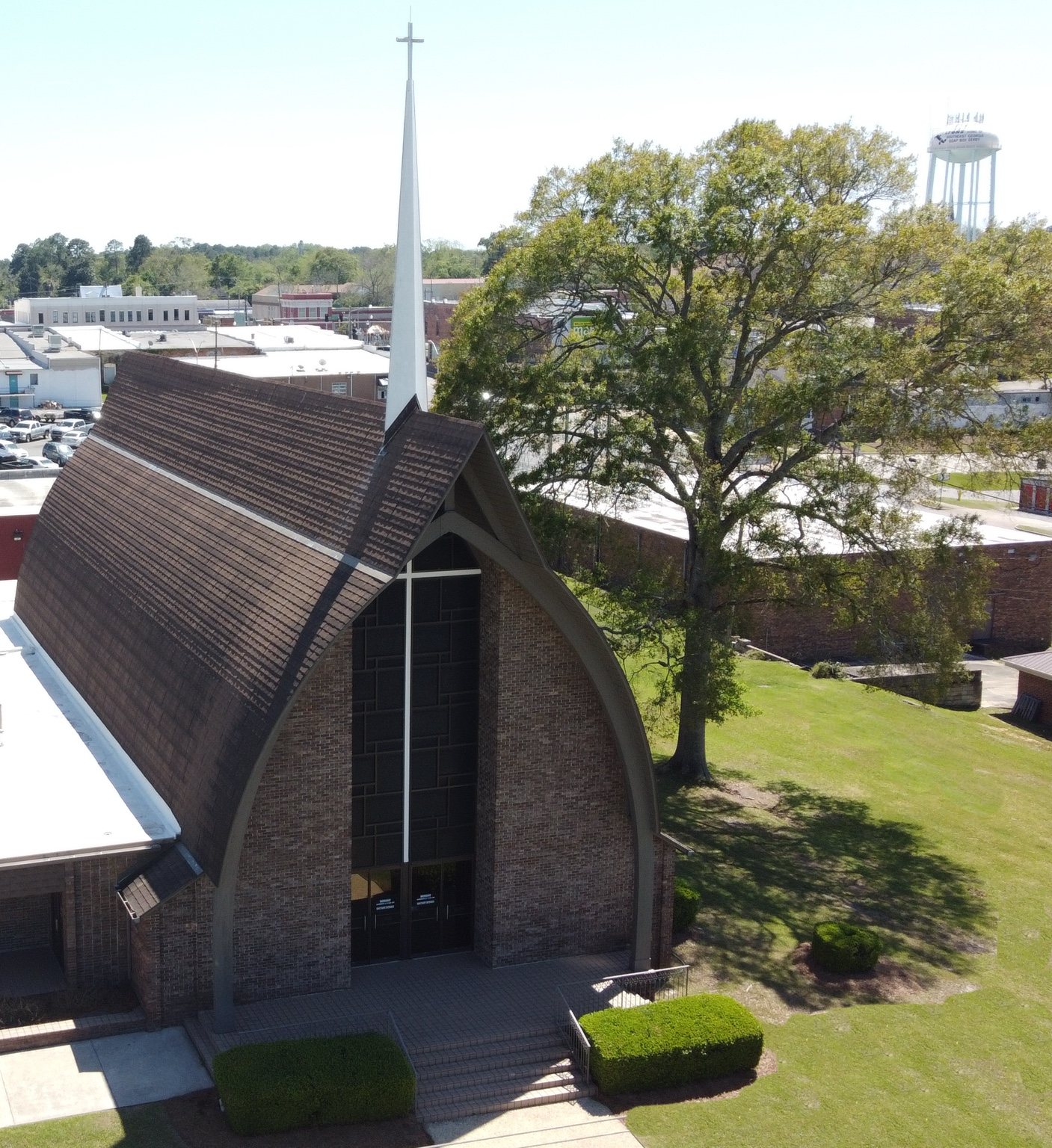 Aerial view of Lyons Community Church
